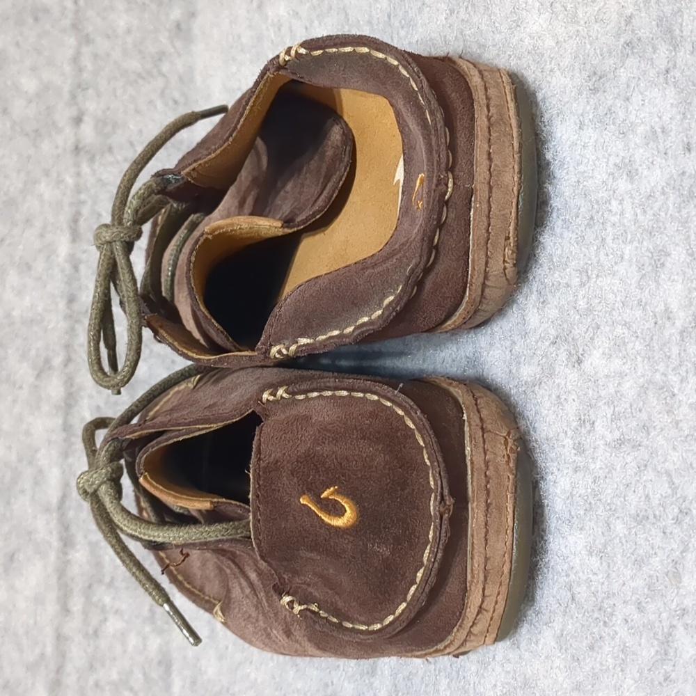 Olukai Ohana Lace-up Oxford Suede Brown Shoes Size 9 - Picture 3 of 10